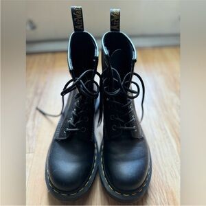 Doc Martens Black Leather Lace-Up Boots